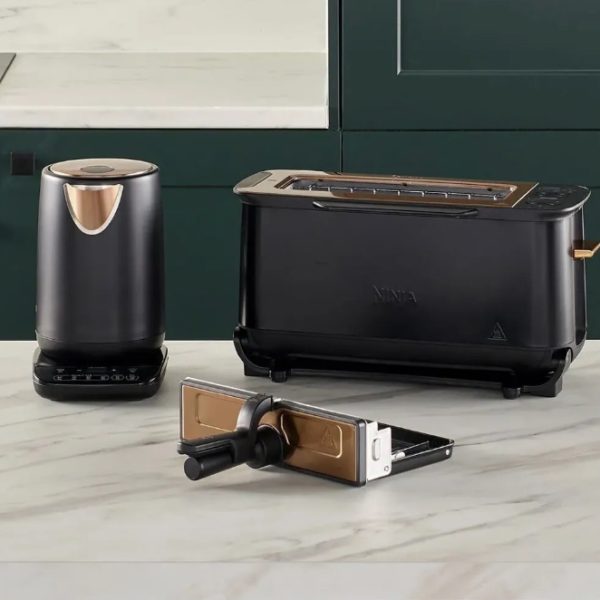 Ninja Deluxe Black & Copper Edition Toaster + Kettle Bundle